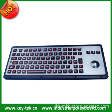 IP65 Military Backlit Keyboards with Trackball (K-TEK-M380TB-FN)